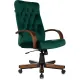 Кресло руководителя Бюрократ T-9928WALNUT Fabric зеленый Italia Green крестов. металл/дерево главное фото в маленьком размере