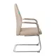 Кресло Бюрократ _JONS-LOW-V/BEIGE на полозьях бежевый кожа. Фото товара с разных ракурсов.